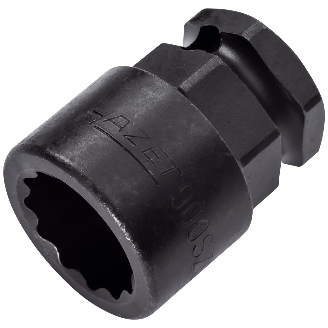 Hazet Schlag-Maschinenschrauber Steckschlüsseleinsatz 900SZ6-19, 1/2 (12,5 mm) Vierkant hohl, 24 mm Außen-Sechskant, Außen Doppelsechskant-Tractionsp