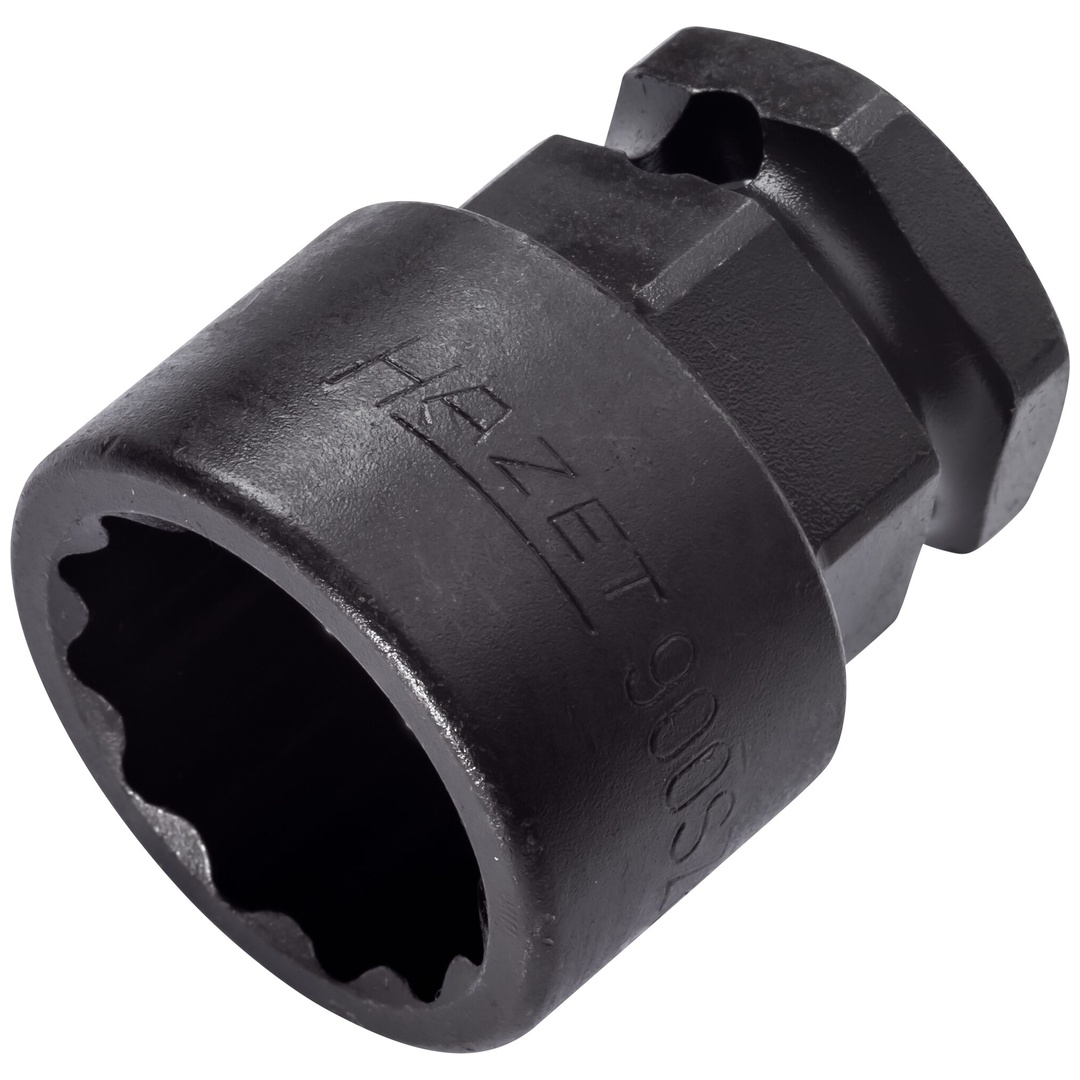 Hazet Schlag-Maschinenschrauber Steckschlüsseleinsatz 900SZ6-22, 1/2 (12,5 mm) Vierkant hohl, 24 mm Außen-Sechskant, Außen Doppelsechskant-Tractionsp