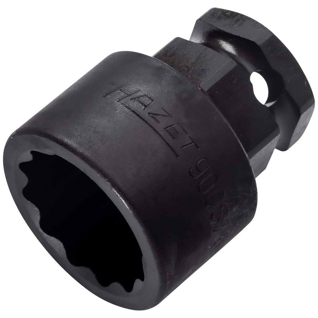 Hazet Schlag-Maschinenschrauber Steckschlüsseleinsatz 900SZ6-24, 1/2 (12,5 mm) Vierkant hohl, 24 mm Außen-Sechskant, Außen Doppelsechskant-Tractionsp