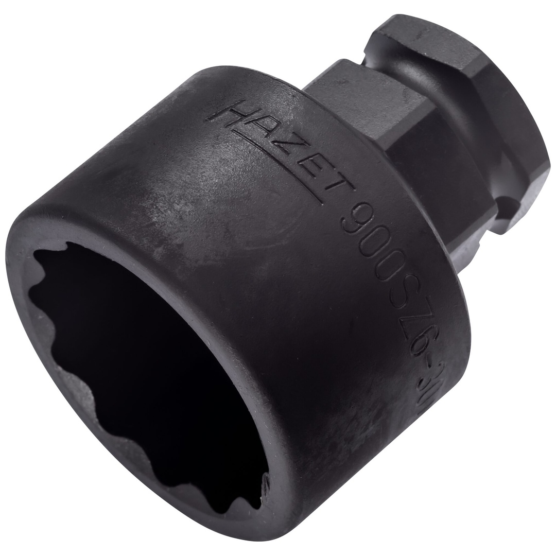Hazet Schlag-Maschinenschrauber Steckschlüsseleinsatz 900SZ6-30, 1/2 (12,5 mm) Vierkant hohl, 24 mm Außen-Sechskant, Außen Doppelsechskant-Tractionsp