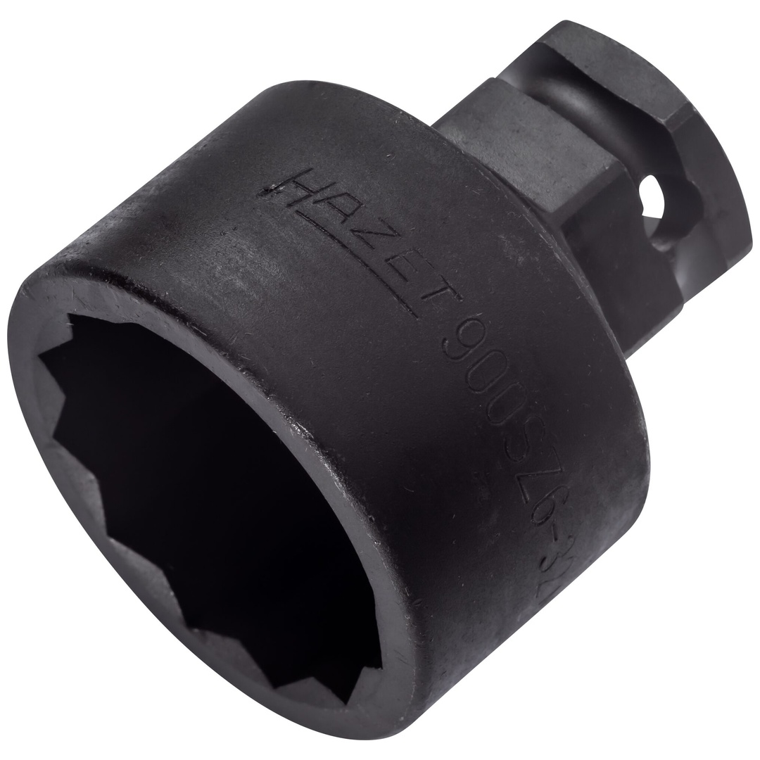 Hazet Schlag-Maschinenschrauber Steckschlüsseleinsatz 900SZ6-32, 1/2 (12,5 mm) Vierkant hohl, 24 mm Außen-Sechskant, Außen Doppelsechskant-Tractionsp