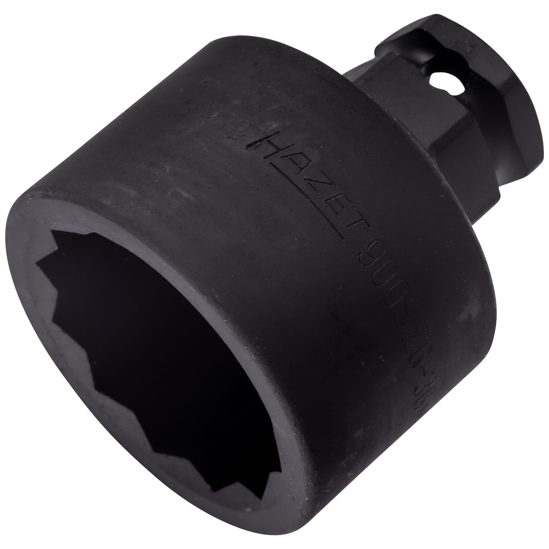 Hazet Schlag-Maschinenschrauber Steckschlüsseleinsatz 900SZ6-36, 1/2 (12,5 mm) Vierkant hohl, 24 mm Außen-Sechskant, Außen Doppelsechskant-Tractionsp