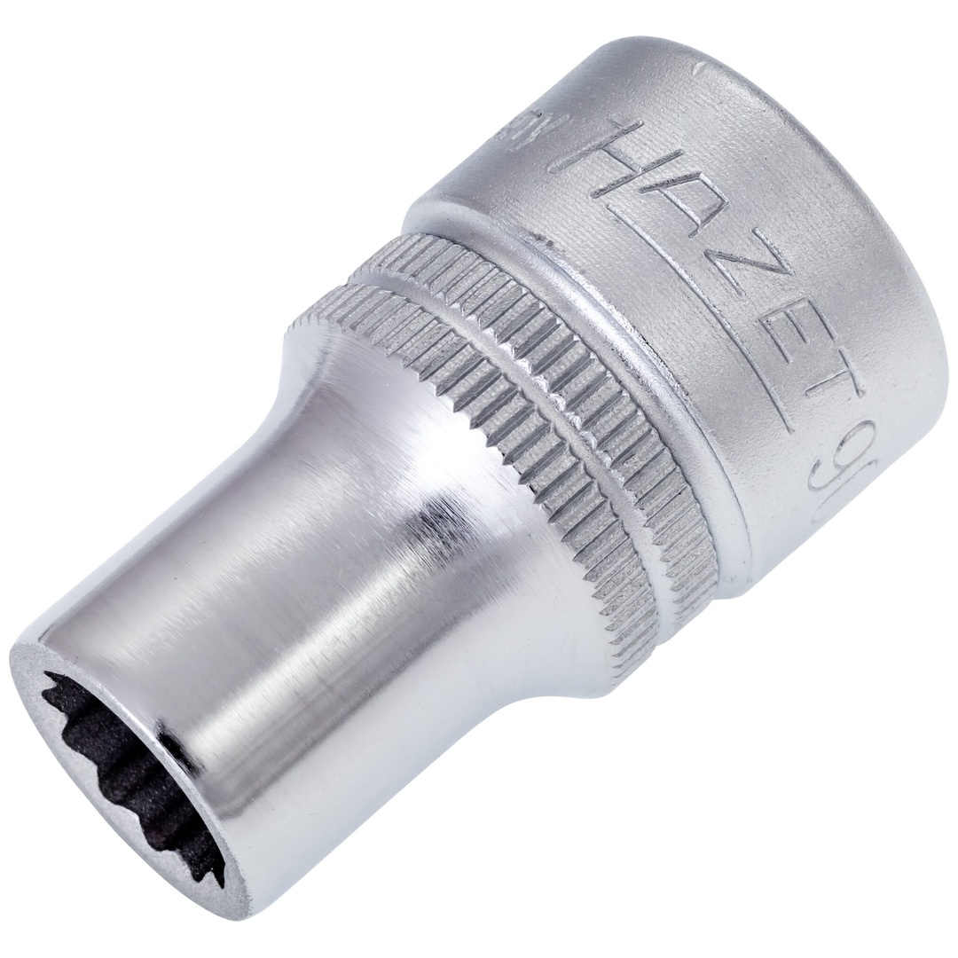 Hazet Steckschlüsseleinsatz 900Z-10, 1/2 (12,5 mm) Vierkant hohl, Außen Doppelsechskant-Tractionsprofil, SW 10 mm