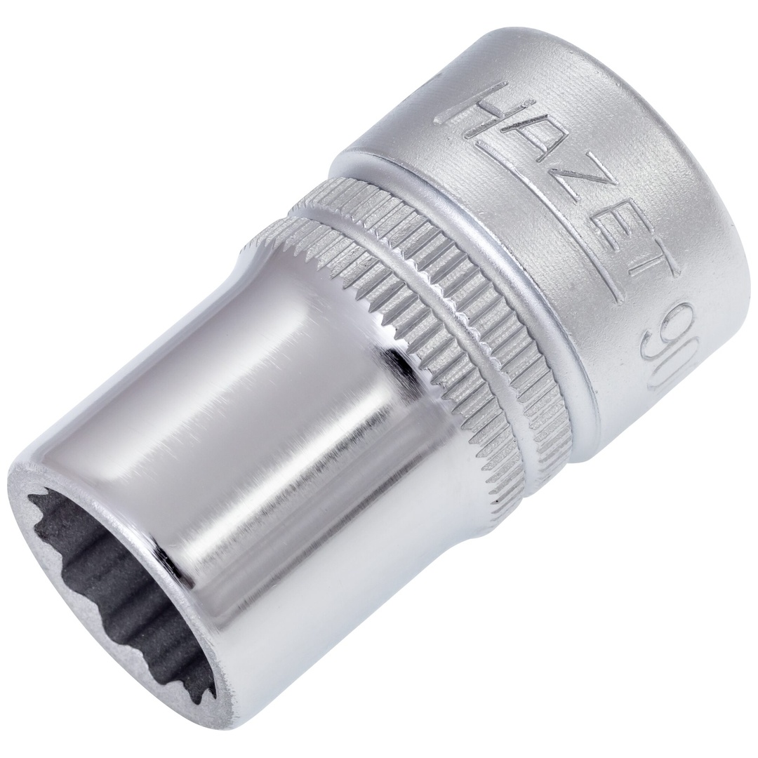 Hazet Steckschlüsseleinsatz 900Z-13, 1/2 (12,5 mm) Vierkant hohl, Außen Doppelsechskant-Tractionsprofil, SW 13 mm