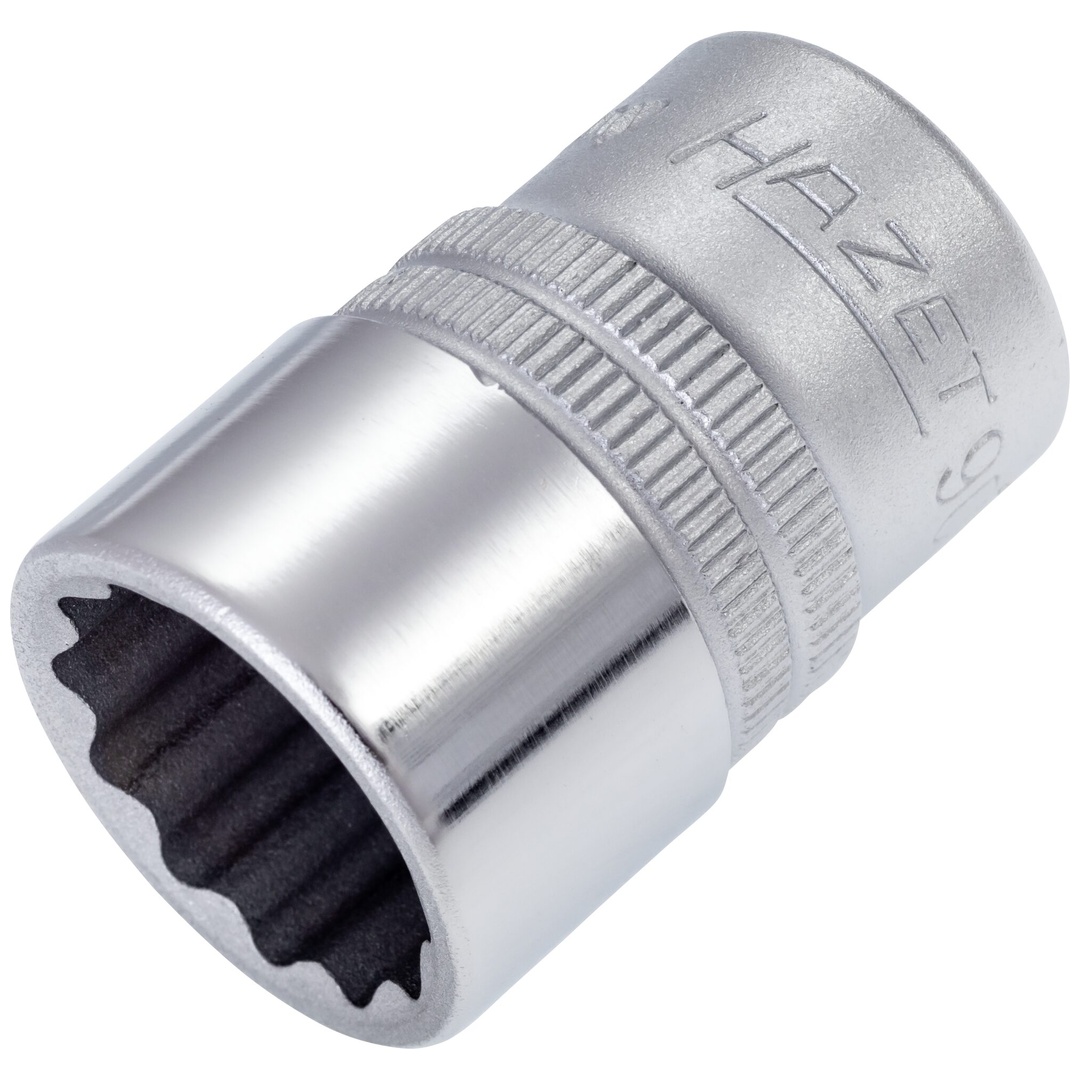 Hazet Steckschlüsseleinsatz 900Z-18, 1/2 (12,5 mm) Vierkant hohl, Außen Doppelsechskant-Tractionsprofil, SW 18 mm