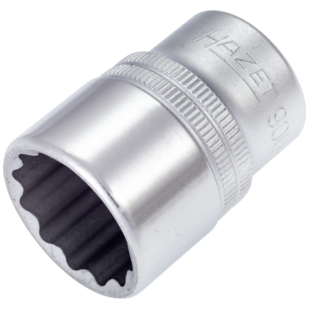 Hazet Steckschlüsseleinsatz 900Z-22, 1/2 (12,5 mm) Vierkant hohl, Außen Doppelsechskant-Tractionsprofil, SW 22 mm