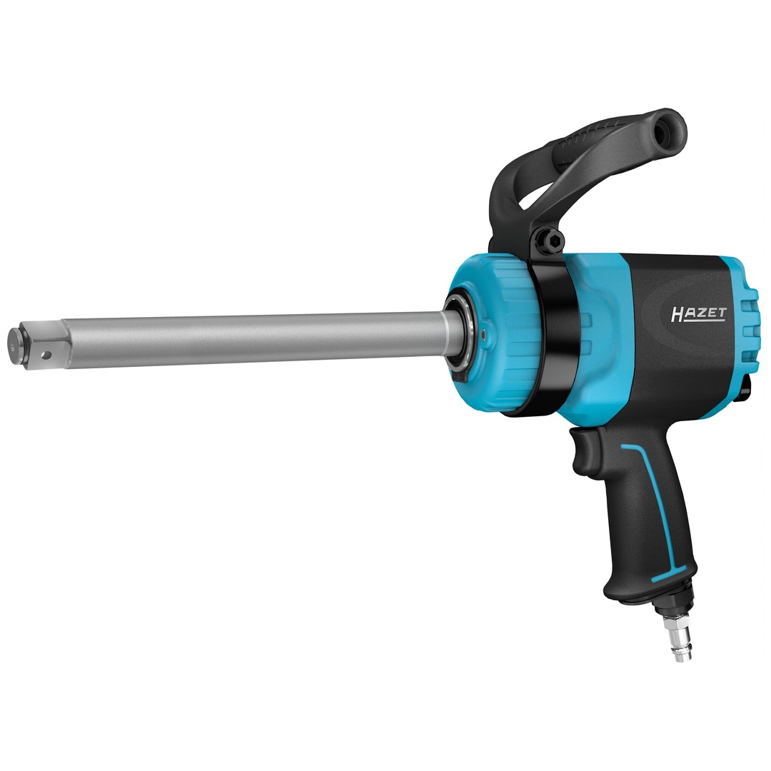Hazet Twin Turbo Schlagschrauber, lange Spindel, 3850 Nm, 1 (25 mm) Vierkant massiv, (LxBxH) 424 x 133 x 307 mm, Hochleistungs-Doppelhammer-Schlagwer