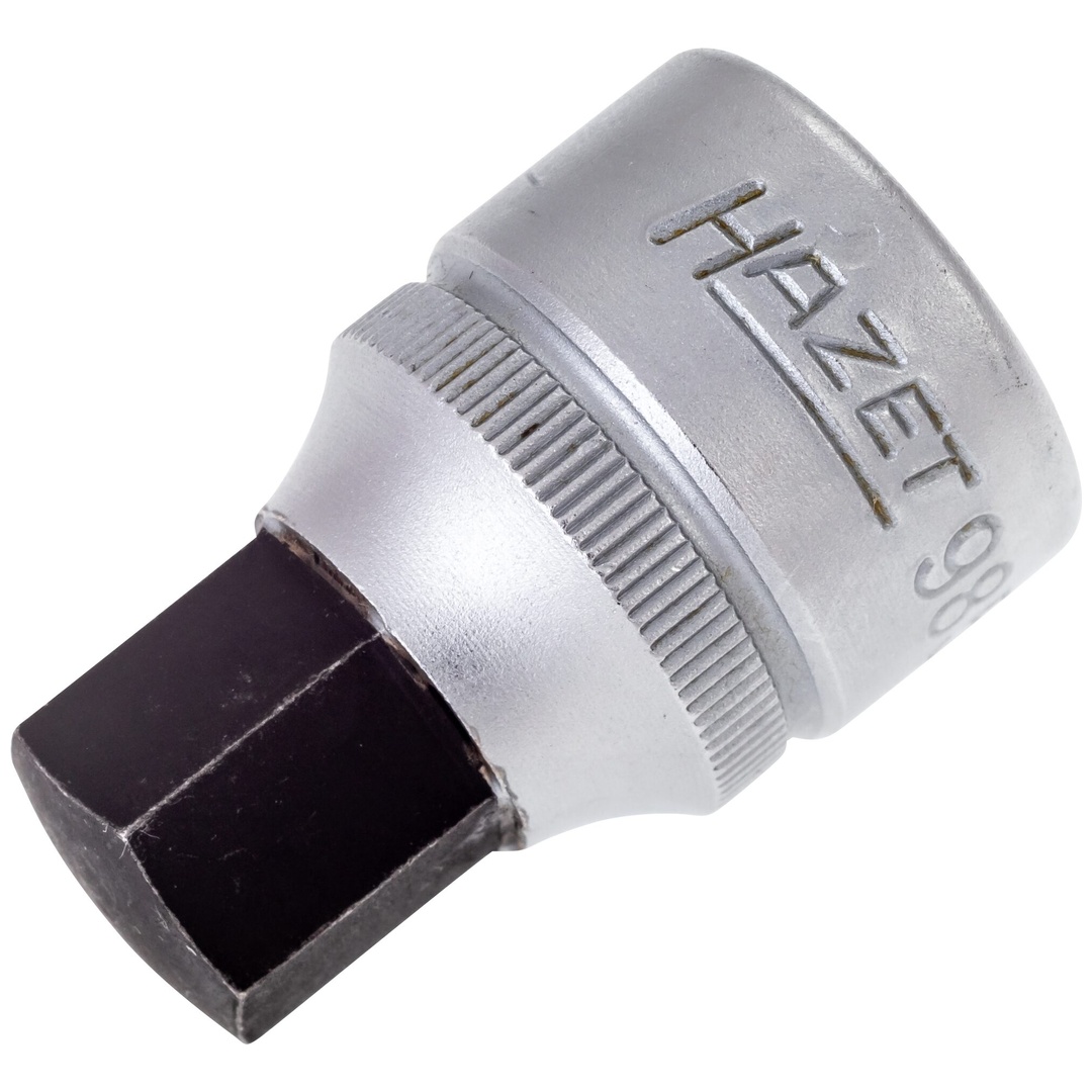 Hazet Schraubendreher-Steckschlüsseleinsatz 985-14, 1/2 (12,5 mm) Vierkant hohl, Innen Sechskant Profil, SW 14 mm