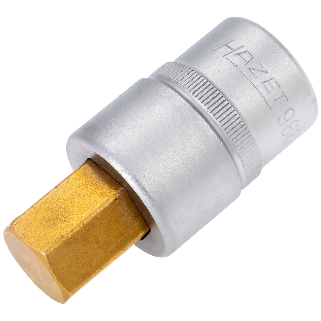 Hazet Schraubendreher-Steckschlüsseleinsatz 986-17, 1/2 (12,5 mm) Vierkant hohl, Innen Sechskant Profil, SW 17 mm