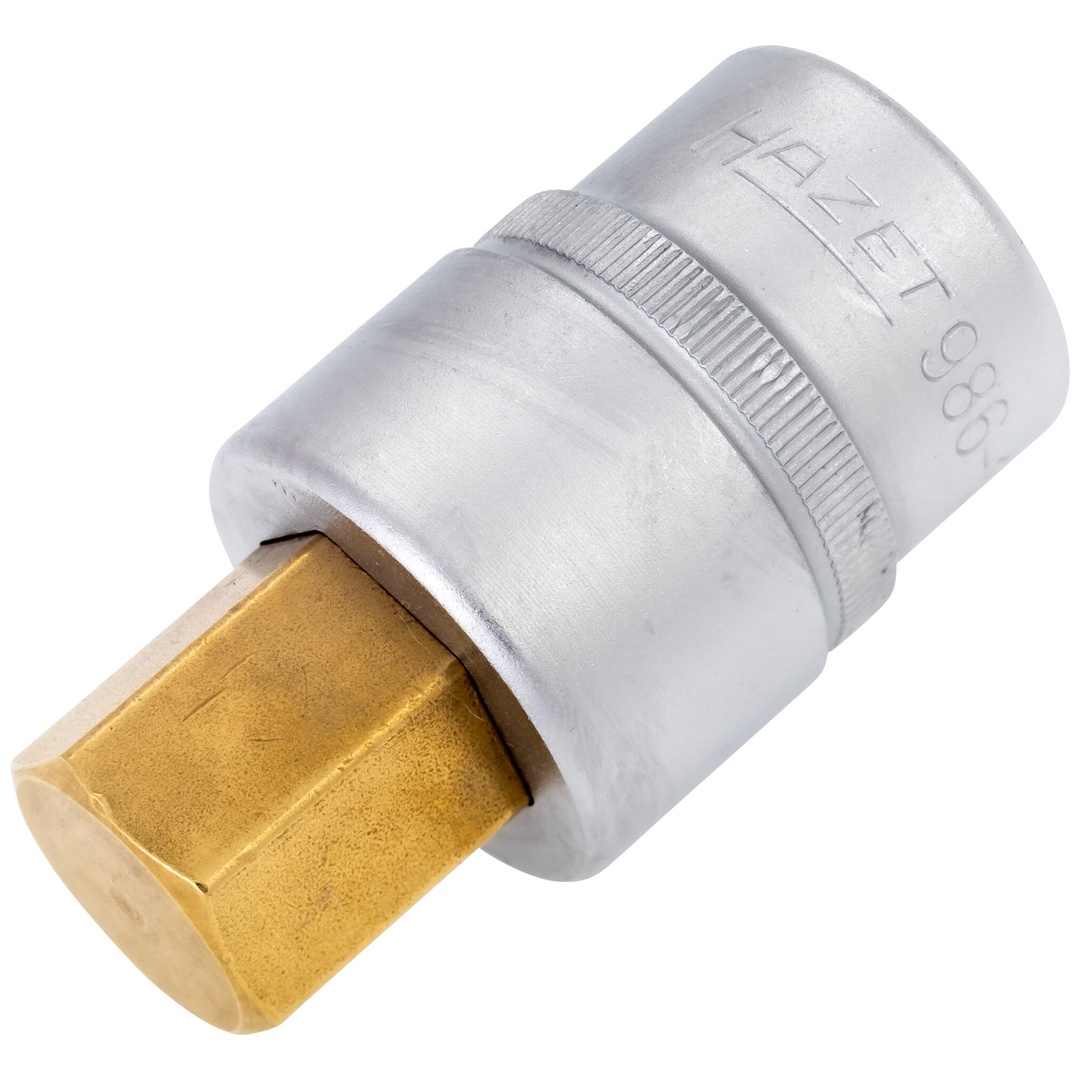 Hazet Schraubendreher-Steckschlüsseleinsatz 986-19, 1/2 (12,5 mm) Vierkant hohl, Innen Sechskant Profil, SW 19 mm
