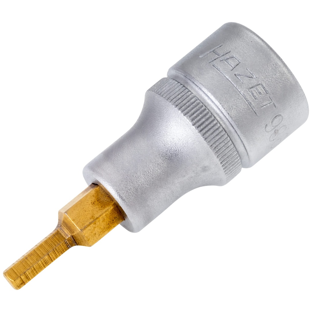 Hazet Schraubendreher-Steckschlüsseleinsatz 986-4, 1/2 (12,5 mm) Vierkant hohl, Innen Sechskant Profil, SW 4 mm