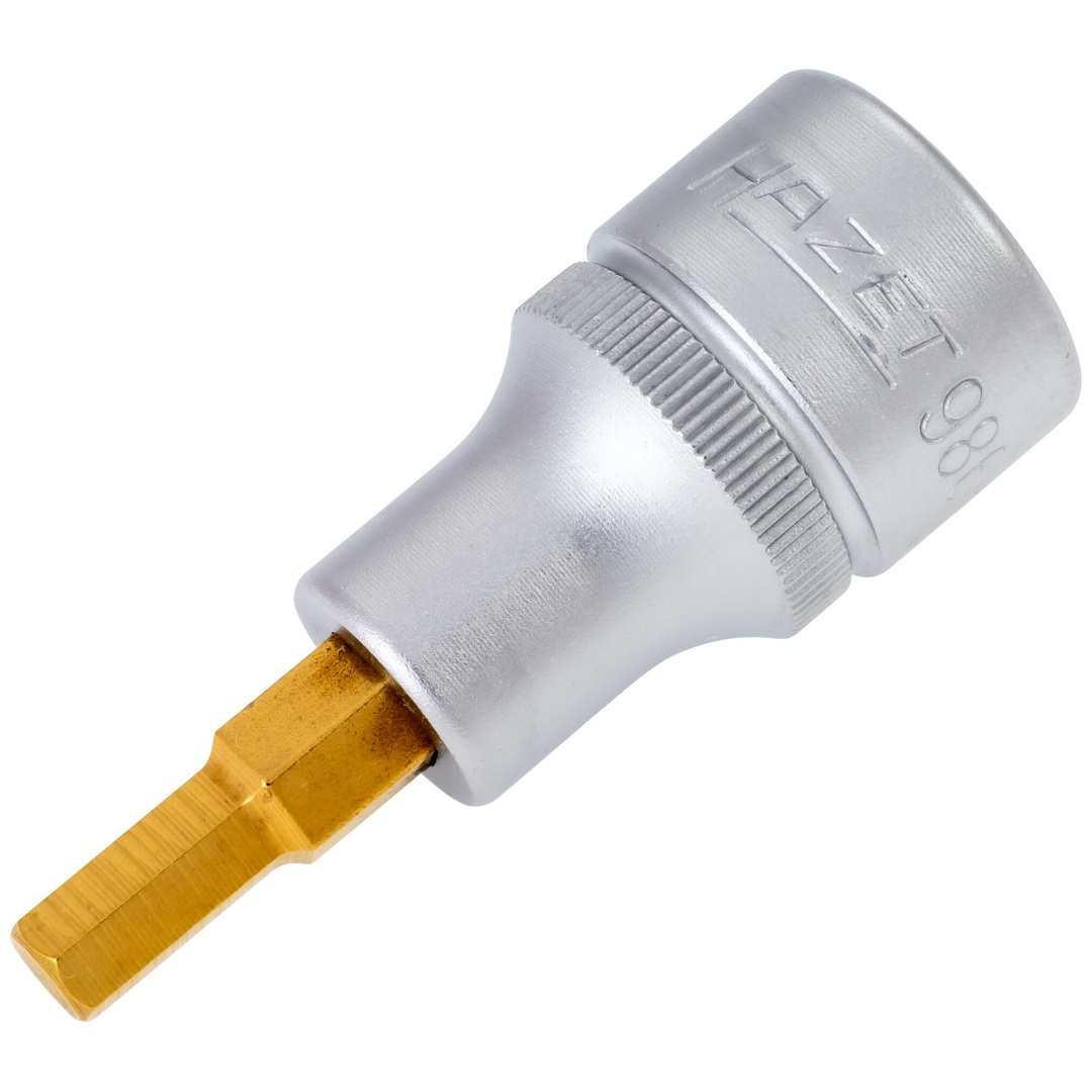 Hazet Schraubendreher-Steckschlüsseleinsatz 986-6, 1/2 (12,5 mm) Vierkant hohl, Innen Sechskant Profil, SW 6 mm
