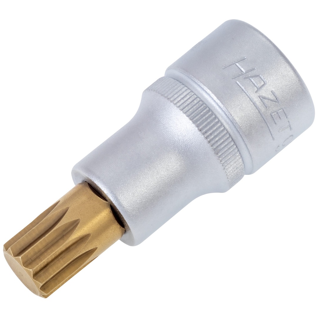 Hazet Schraubendreher-Steckschlüsseleinsatz 990-12, 1/2 (12,5 mm) Vierkant hohl, Innen Vielzahn Profil XZN, SW M12