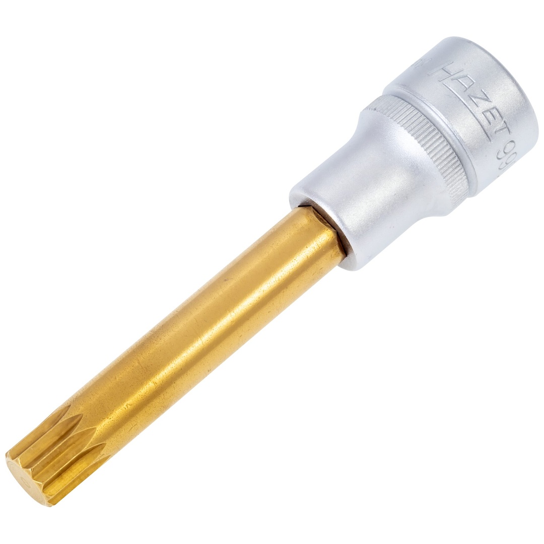 Hazet Schraubendreher-Steckschlüsseleinsatz 990LG-12, 1/2 (12,5 mm) Vierkant hohl, Innen Vielzahn Profil XZN, SW M12