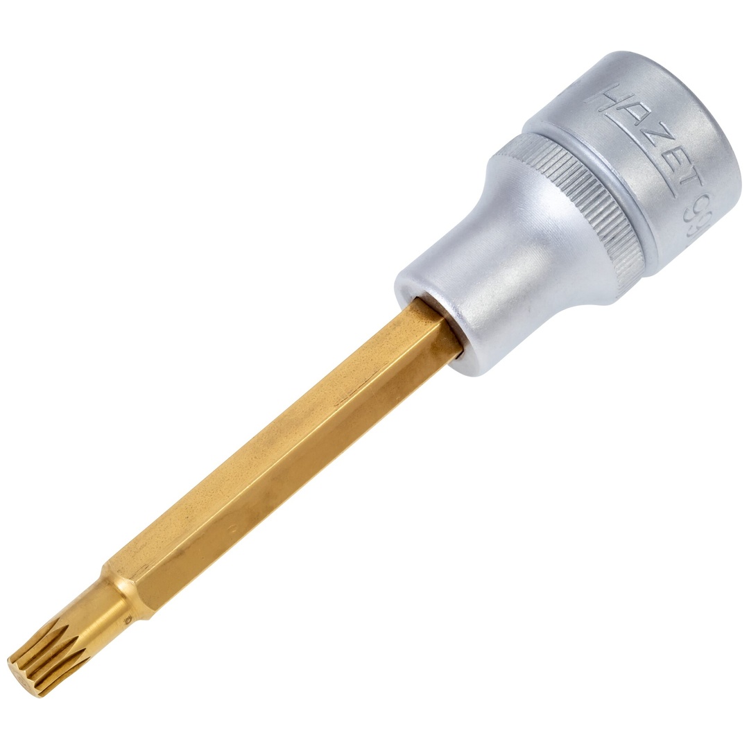 Hazet Schraubendreher-Steckschlüsseleinsatz 990LG-6, 1/2 (12,5 mm) Vierkant hohl, Innen Vielzahn Profil XZN, SW M6
