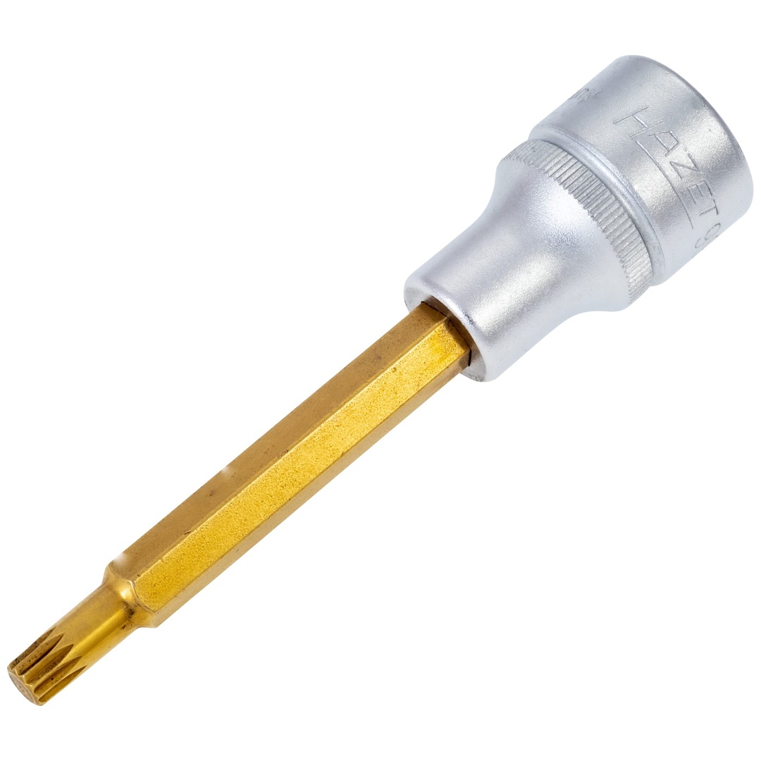 Hazet Schraubendreher-Steckschlüsseleinsatz 1/2 (12,5 mm) Vierkant hohl, Innen Vielzahn Profil XZN, SW M9