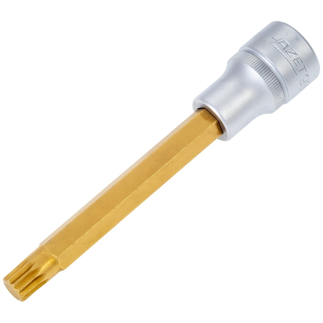 Hazet Schraubendreher-Steckschlüsseleinsatz 990SLG-10, 1/2 (12,5 mm) Vierkant hohl, Innen Vielzahn Profil XZN, SW M10
