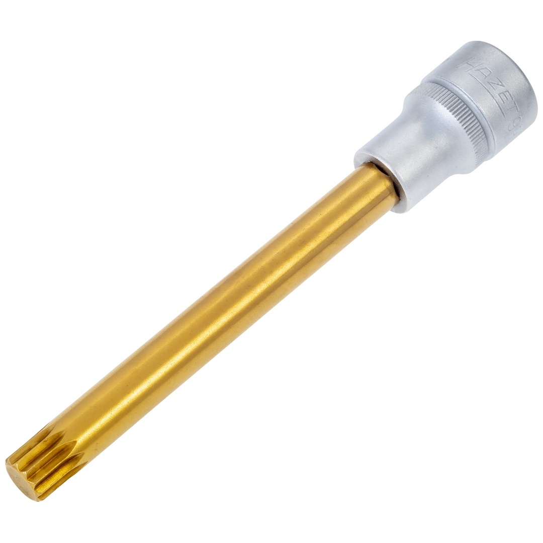 Hazet Schraubendreher-Steckschlüsseleinsatz 990SLG-12, 1/2 (12,5 mm) Vierkant hohl, Innen Vielzahn Profil XZN, SW M12