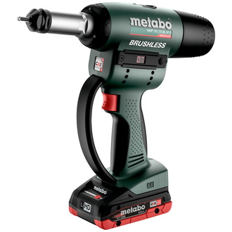 Metabo Akku-Nietmutternpistole NMP 18 LTX BL M10, metaBOX 145 M, 18V 2x4Ah LiHD + ASC 55