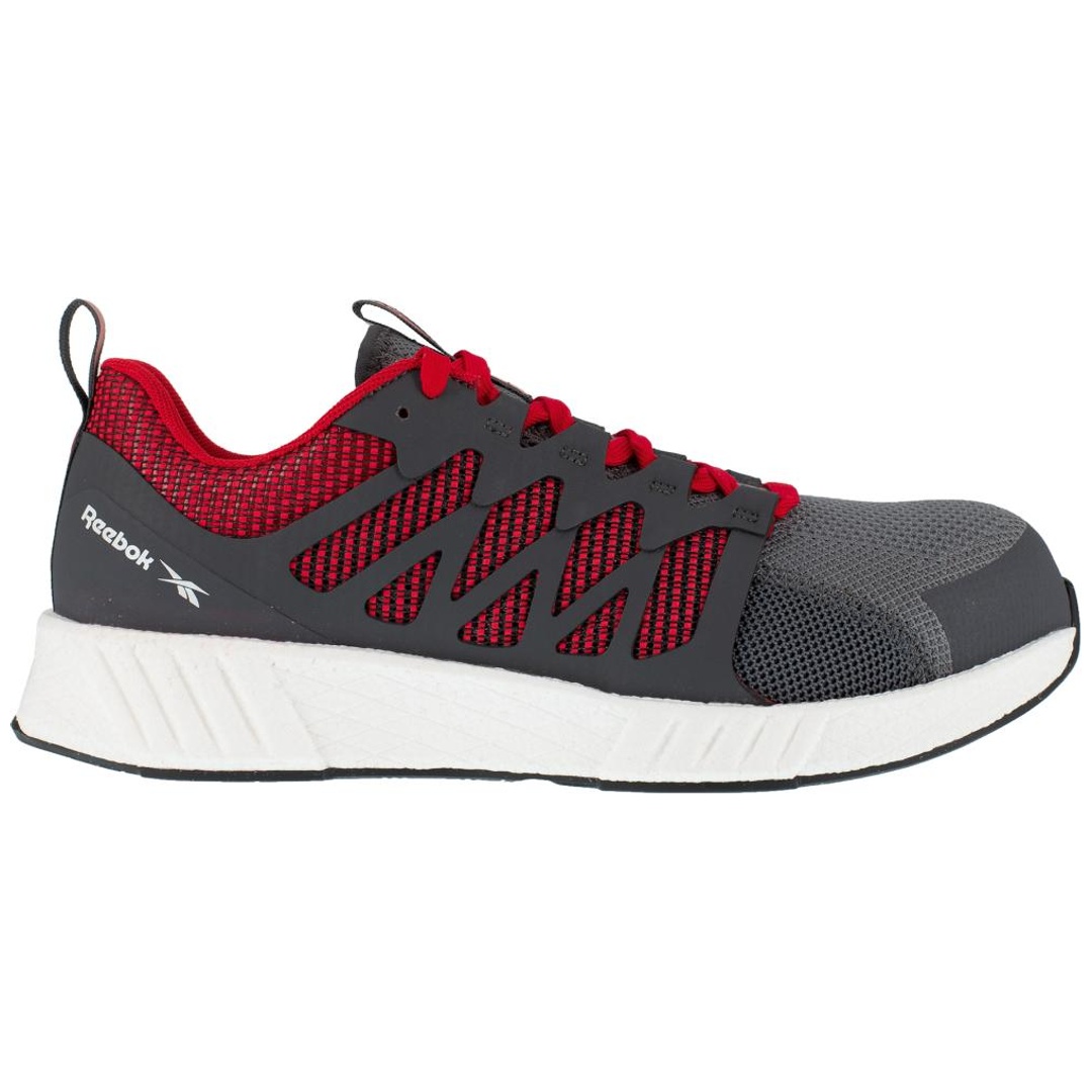 Reebok Sicherheitshalbschuh Fusion Flexweave Sport OX IB1070 S1P ESD Gr.47 grau/rot/weiß