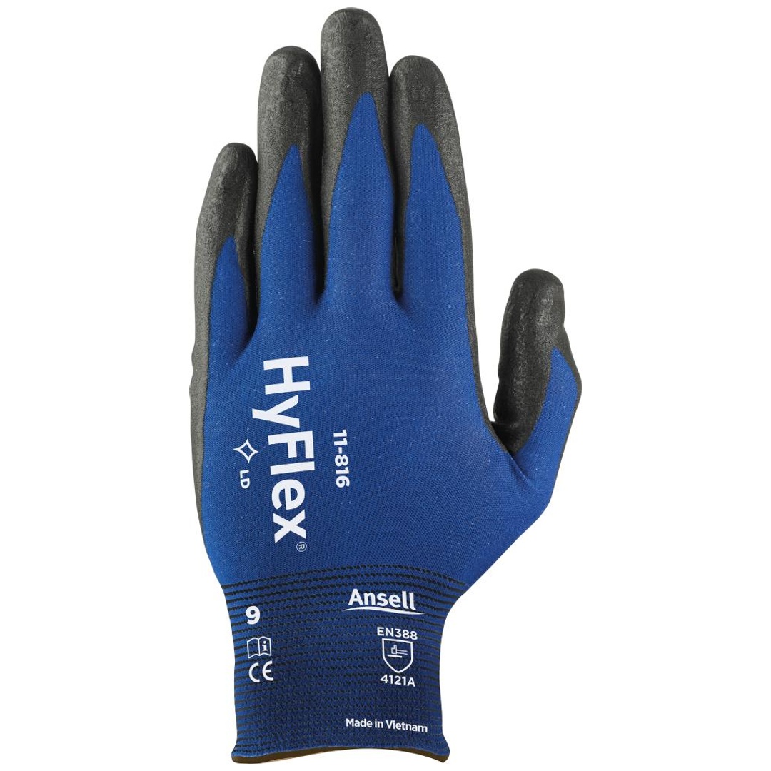 Ansell Montagehandschuh HyFlex 11-816, Gr. 11 blau-schwarz
