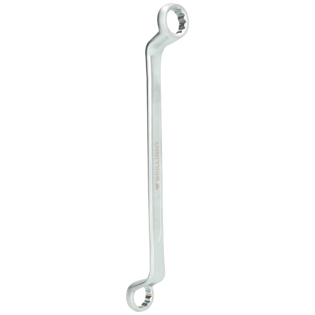 Brilliant Tools Doppel-Ringschlüssel, gekröpft, 18 x 19 mm