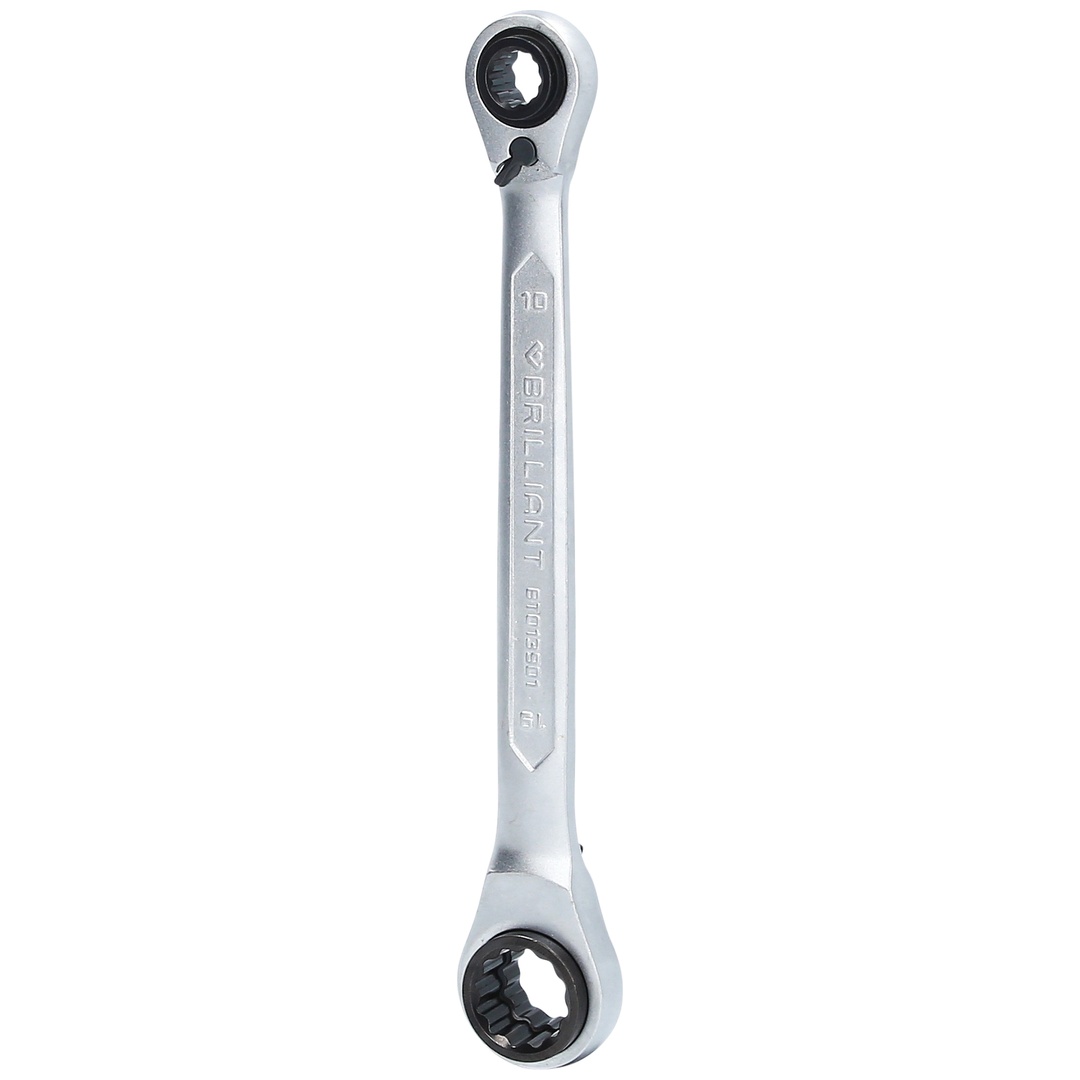 Brilliant Tools 4in1, Doppel-Ratschenringschlüssel, 10 x 13, 17 x 19 mm