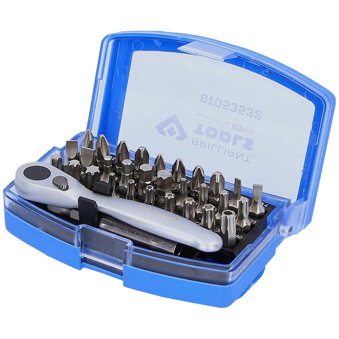 Brilliant Tools Bit-Satz mit Bit-Umschaltratsche, 32-tlg.