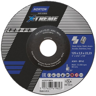 Norton Clipper Trennscheibe X-Treme 125x2,5 T42