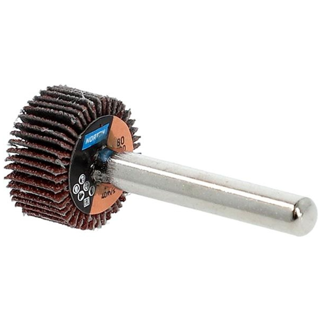 Saint Gobain Norton Clipper Fächerschleifer mit Schaft R207Plus 20x10x6 P80