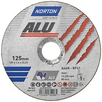 Norton Clipper Trennscheibe Alu gerade 125x1,6 mm