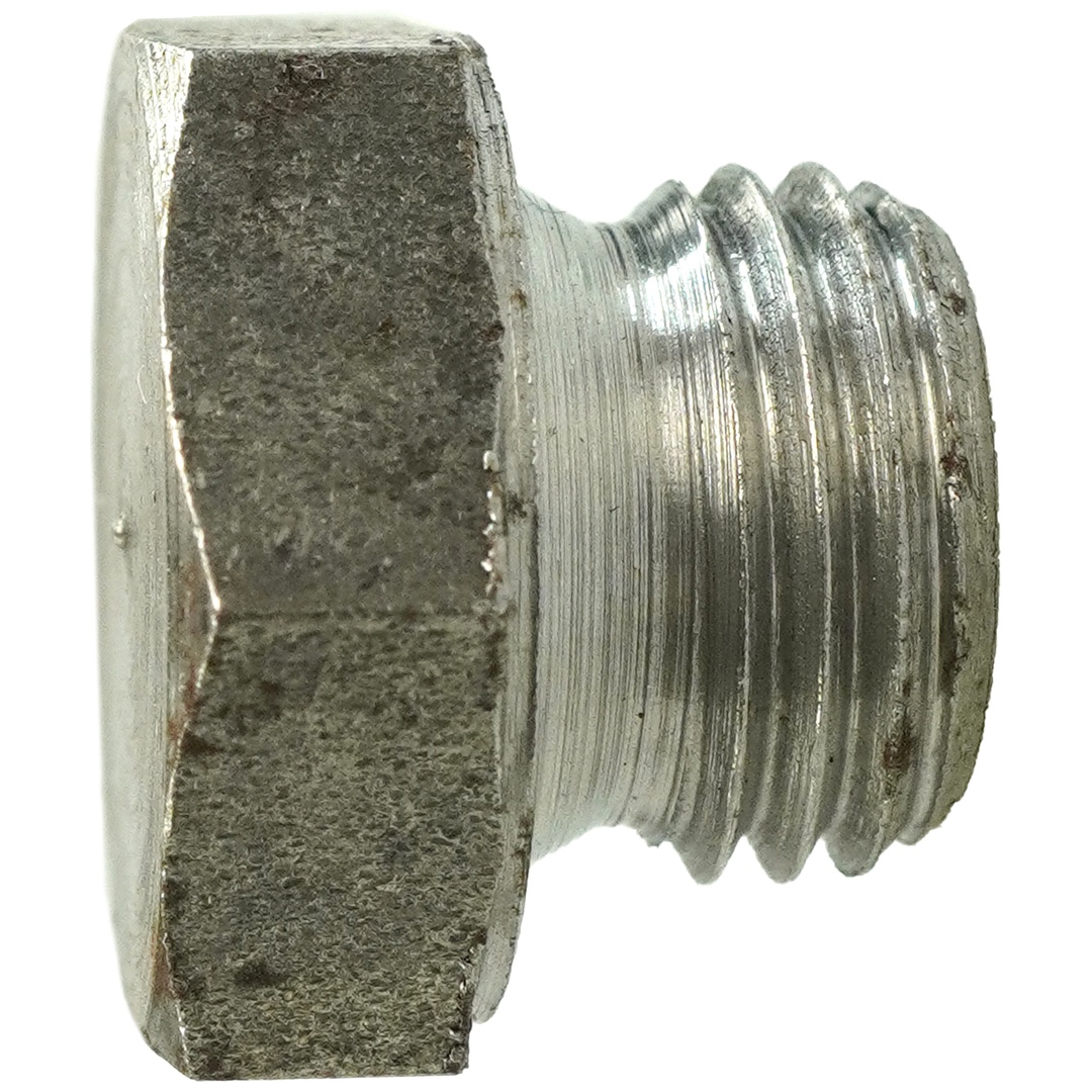 Reidl DIN 7604 Verschlussschrauben mit Außensechskant M 30 x 22,5, Stahl blank, mit Bund, kurz