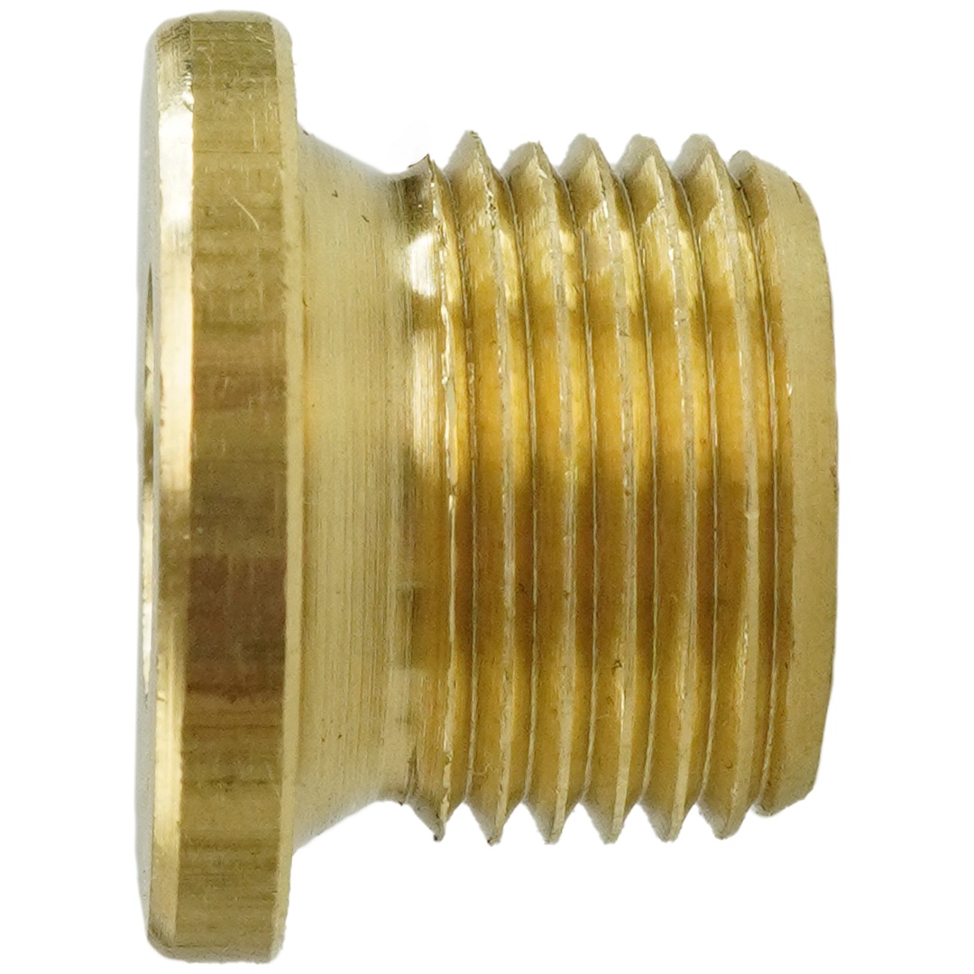 Reidl DIN 908 Verschlussschrauben mit Innensechskant u. Bund, zylindrisches Rohr-Gewinde 1/2 x 18, Messing blank