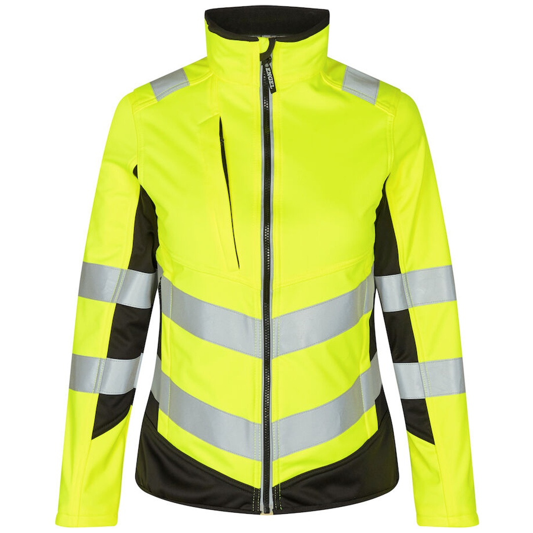 ENGEL Warnschutz Softshelljacke Safety Damen 1156-237 Gr. M gelb/schwarz