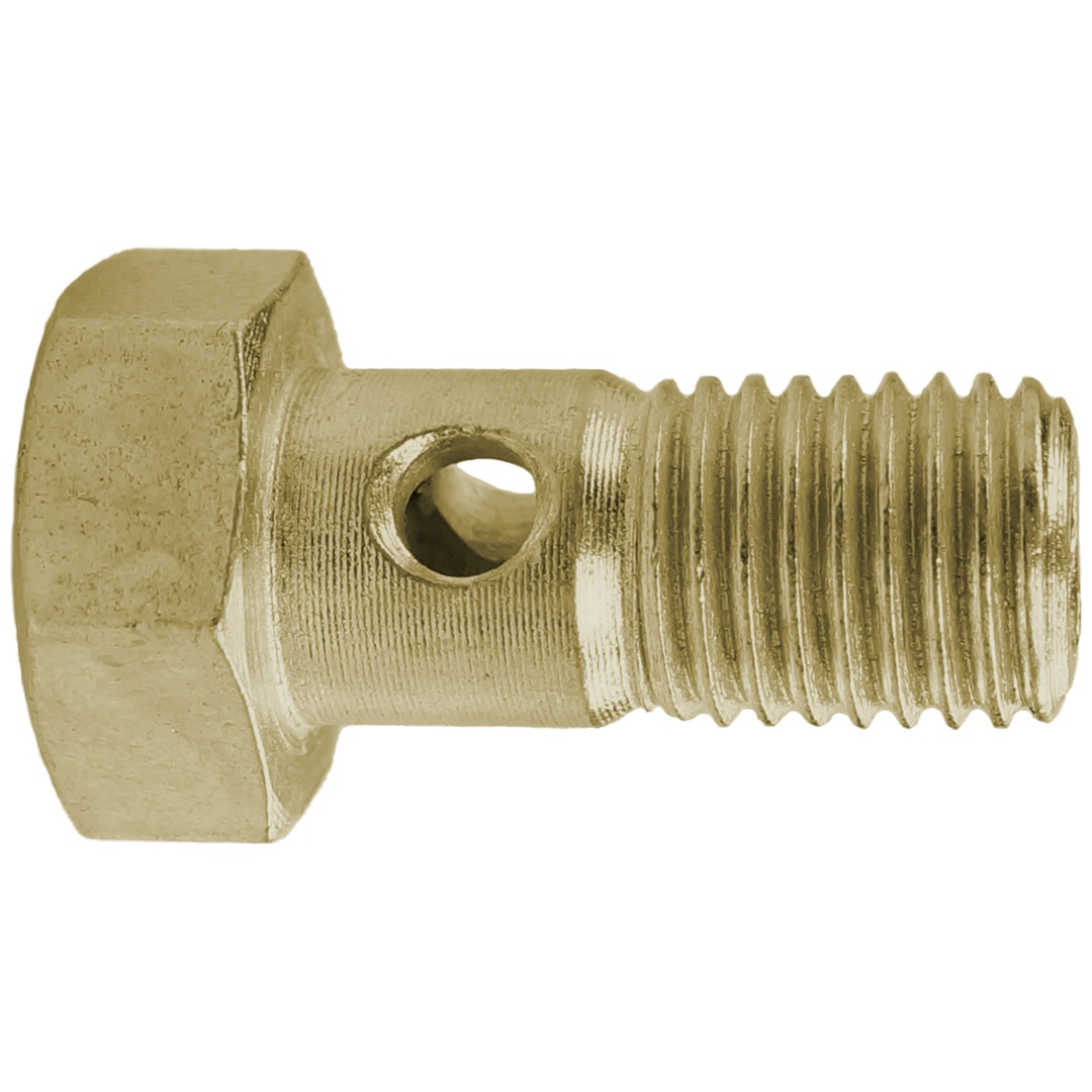 Reidl DIN 7643 Hohlschrauben für Ringstutzen 12x24mm Stahl verzinkt gelb Außensechskant