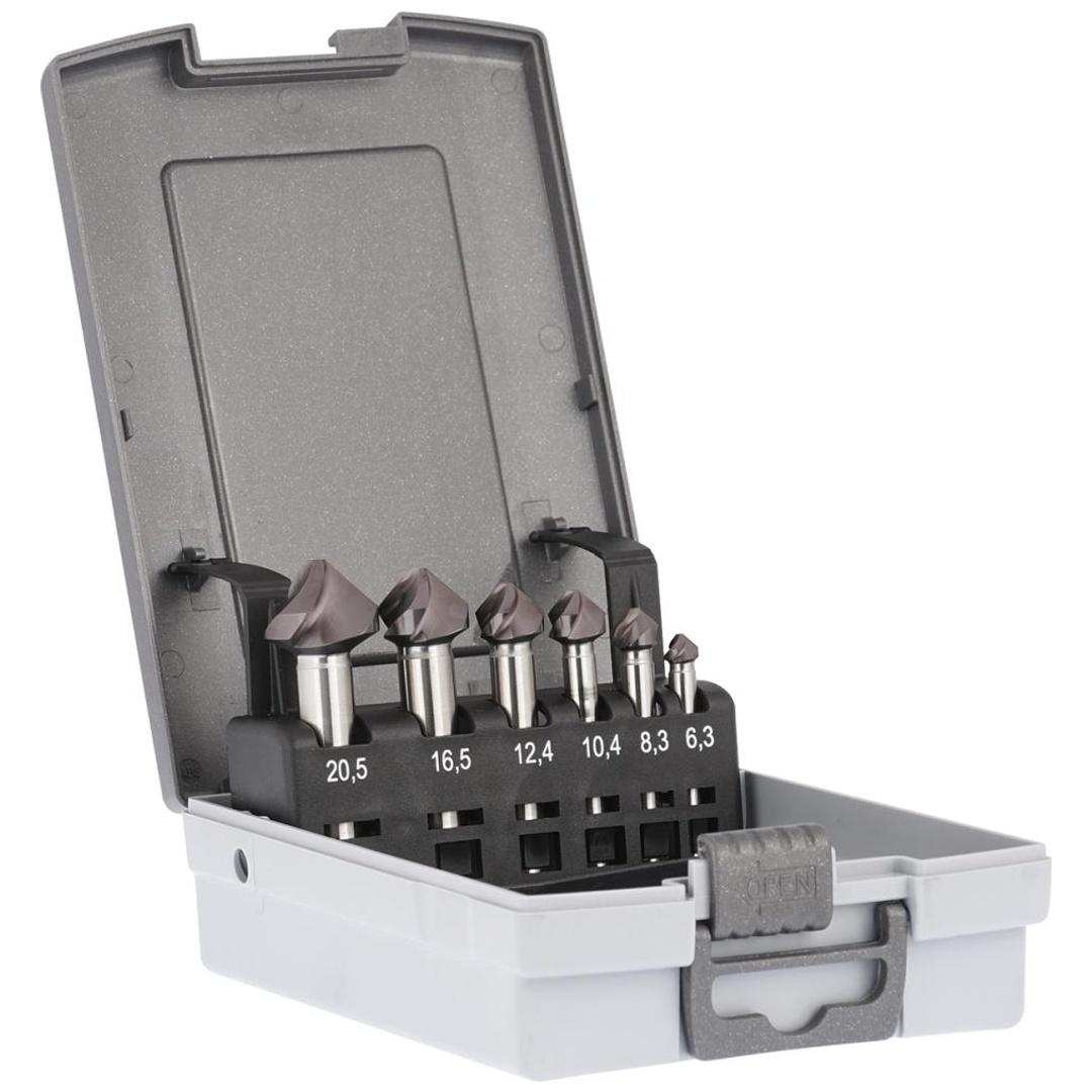 Gühring Kegelsenker-Set SpyroTec HSCO spiralisiert C 90G 3Flächenschaft 6,3-25,0mm TiAlN