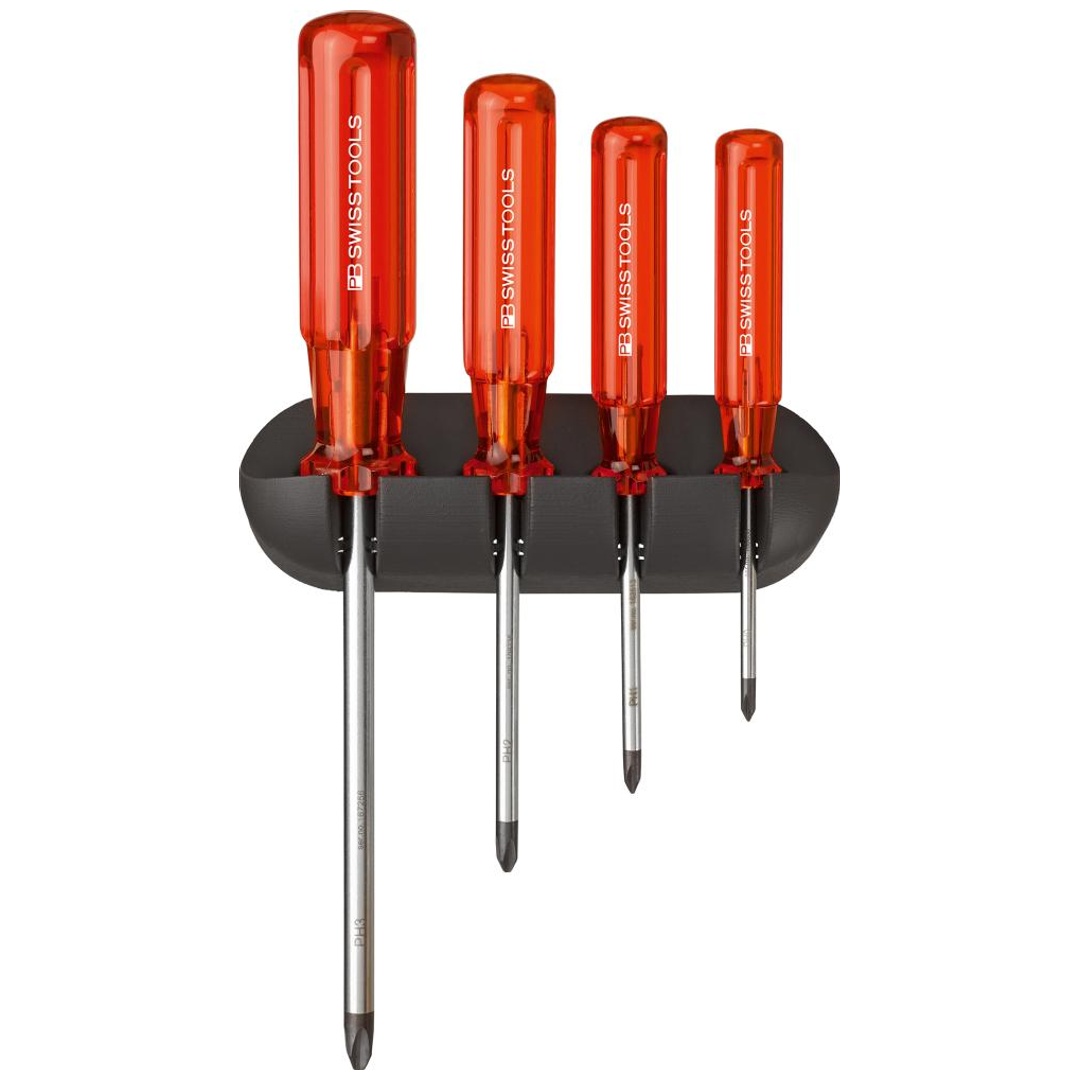 Swiss Tools Schraubendreher-Satz 4-teilig PH im Wandhalter Classic