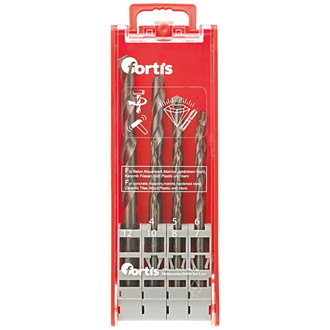 Fortis Allzweckbohrer-Set 7-tlg. 4, 5, 6, 7, 8, 10, 12 mm