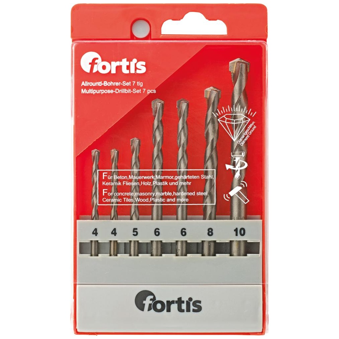 Fortis Allzweckbohrer-Set 7-tlg. 4, 4, 5, 6, 6, 8, 10 x 120