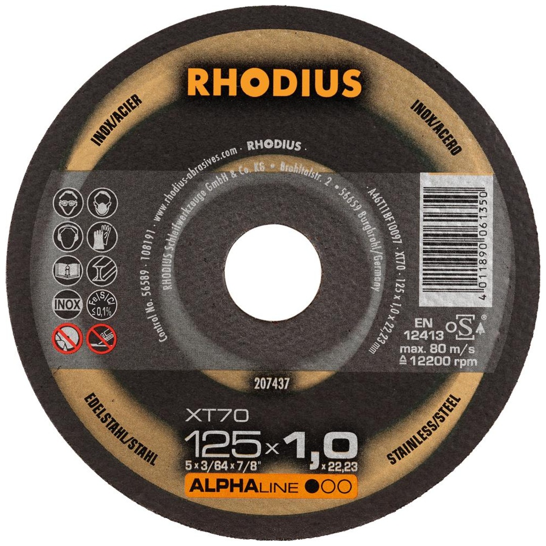 RHODIUS Trennscheibe XT70 115 x 1,5 mm ger.