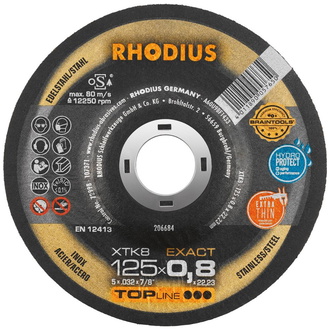 RHODIUS Trennscheibe XTK8 125 x 0,8 mm gekr.