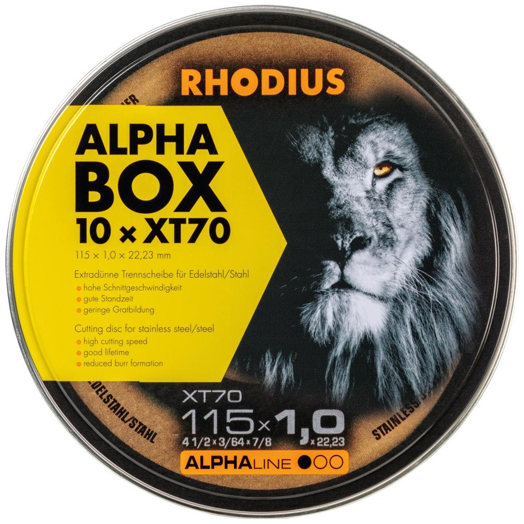 RHODIUS Trennscheibe XT70 in Dose 115 x 1,0 mm ger.