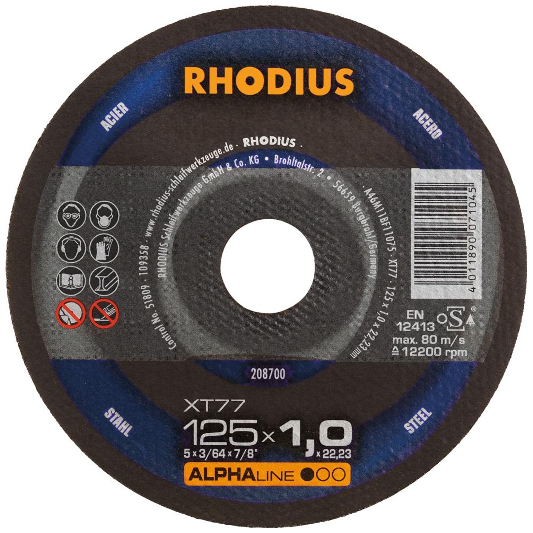 RHODIUS Trennscheibe XT77 125 x 1,0 mm ger.