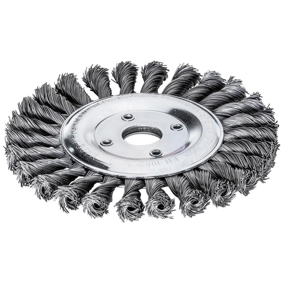 Lessmann Rundbürste Stahldraht 178x14mm, gezopft 0,5mm