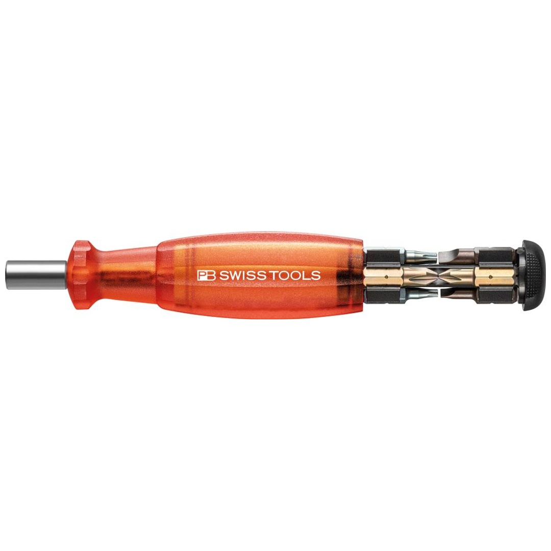 Swiss Tools Magazin-Bithalter rot 8-teilig Schlitz, PH, TX
