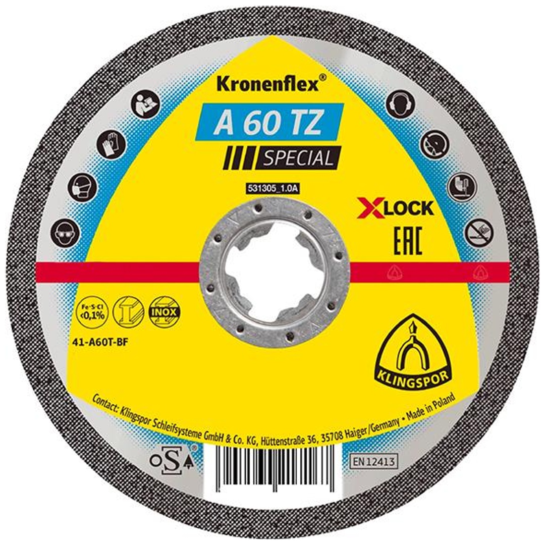 Klingspor Trennscheibe A60TZ X-LOCK125x1,0mm gera.