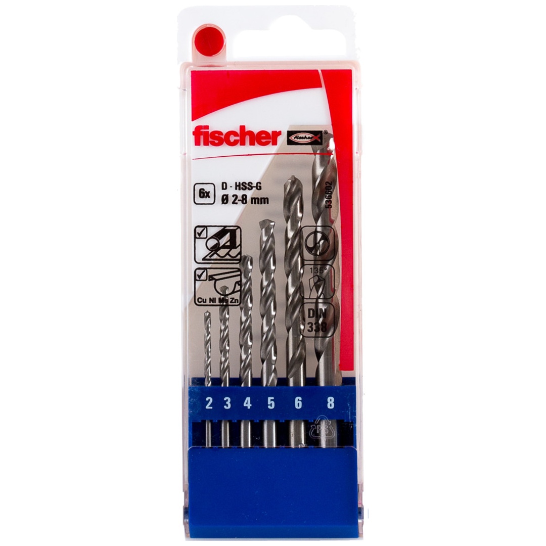 Fischer Metallbohrer HSS-G Set 2-8 mm P (6)