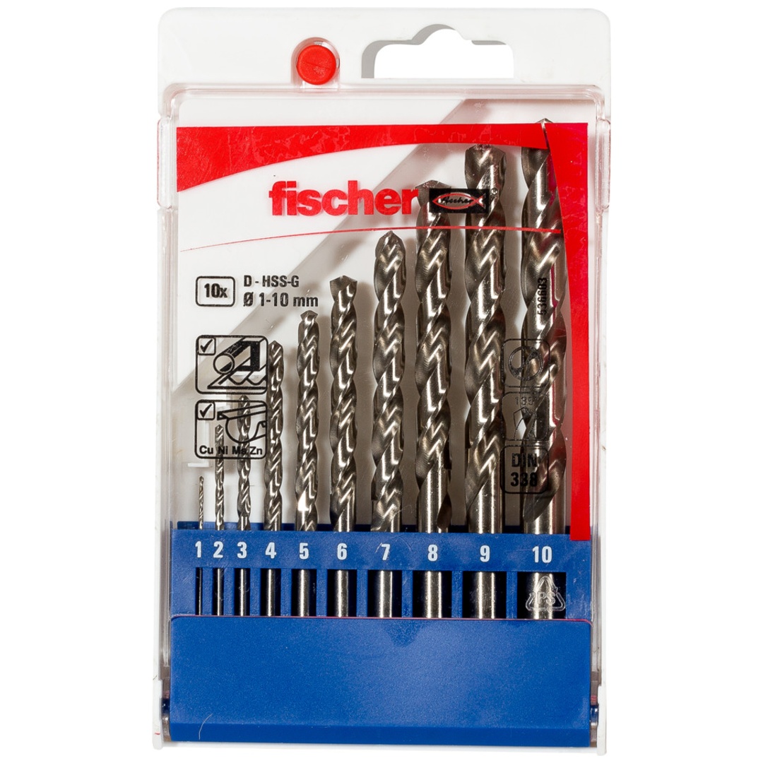 Fischer Metallbohrer HSS-G Set 1-10 mm P (10)
