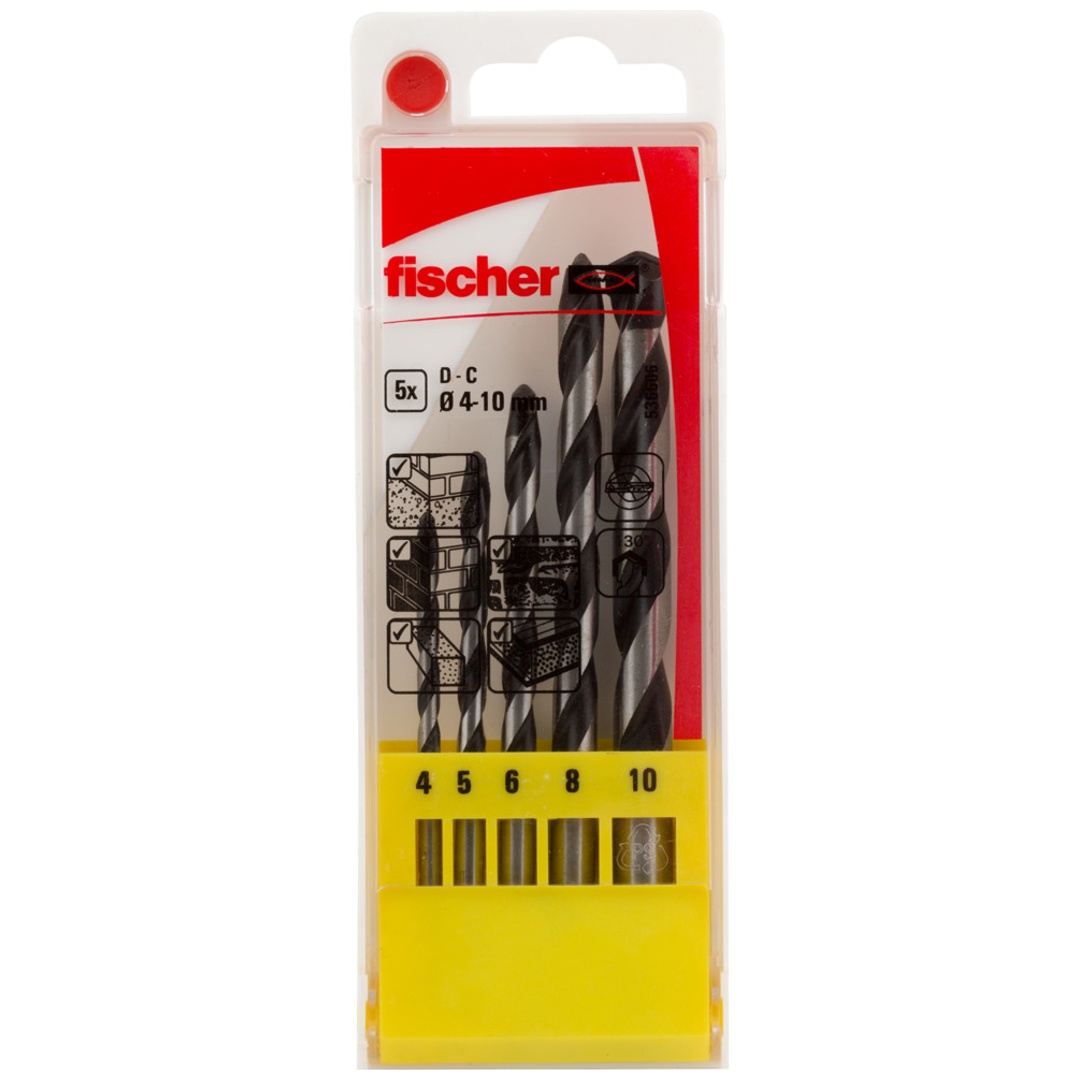 fischer Betonbohrer D-C Set 4-10mm P 5-teilig