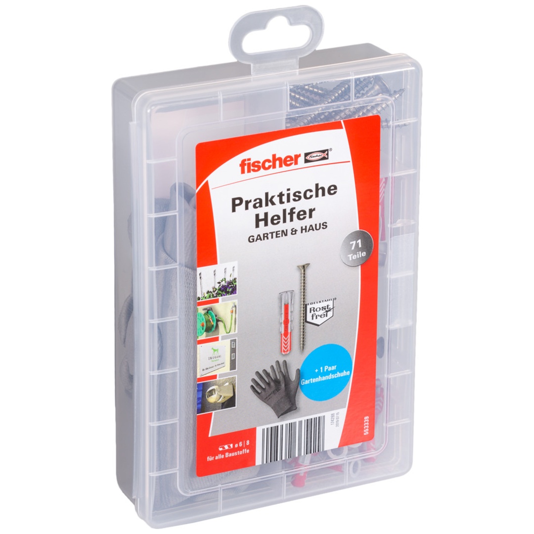 Fischer Duopower 6/8 x 30/40 Nylon-Dübel Spreizdübel Klappdübel Hohlraumdübel mit Kragen 40 Stk.